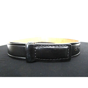 Dutyman Black Leather Tab Buckle Work Belt Men Sz 36, 30"-36"